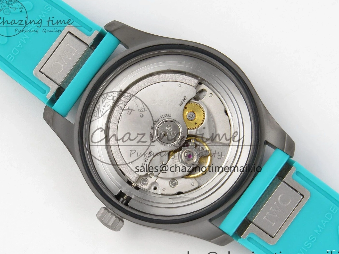 MIROTIME 0102 Pilot Mark XX BLSF 1:1 Best Edition Black Blue Dial on Blue Rubber Strap MIYOTA Sleek 6989